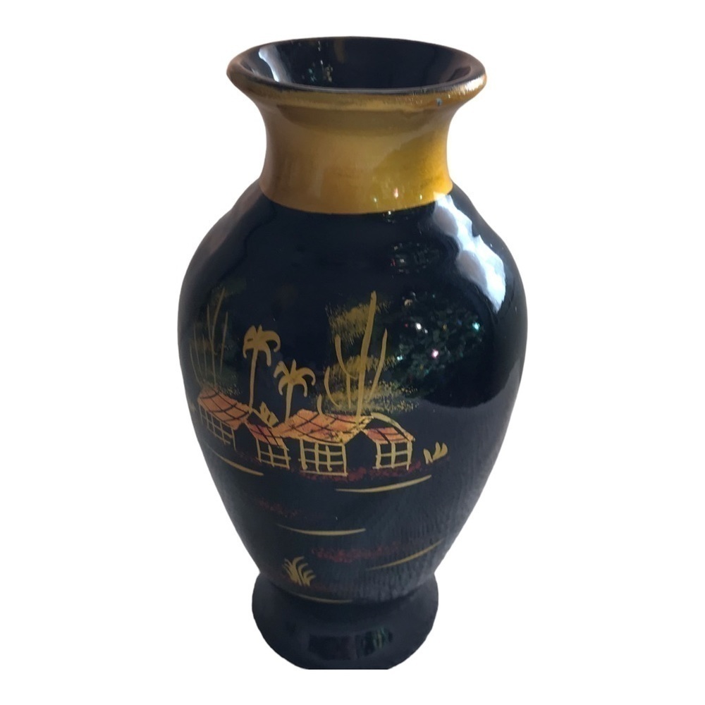 Rare Palm Tree Vase By GreenBrier International